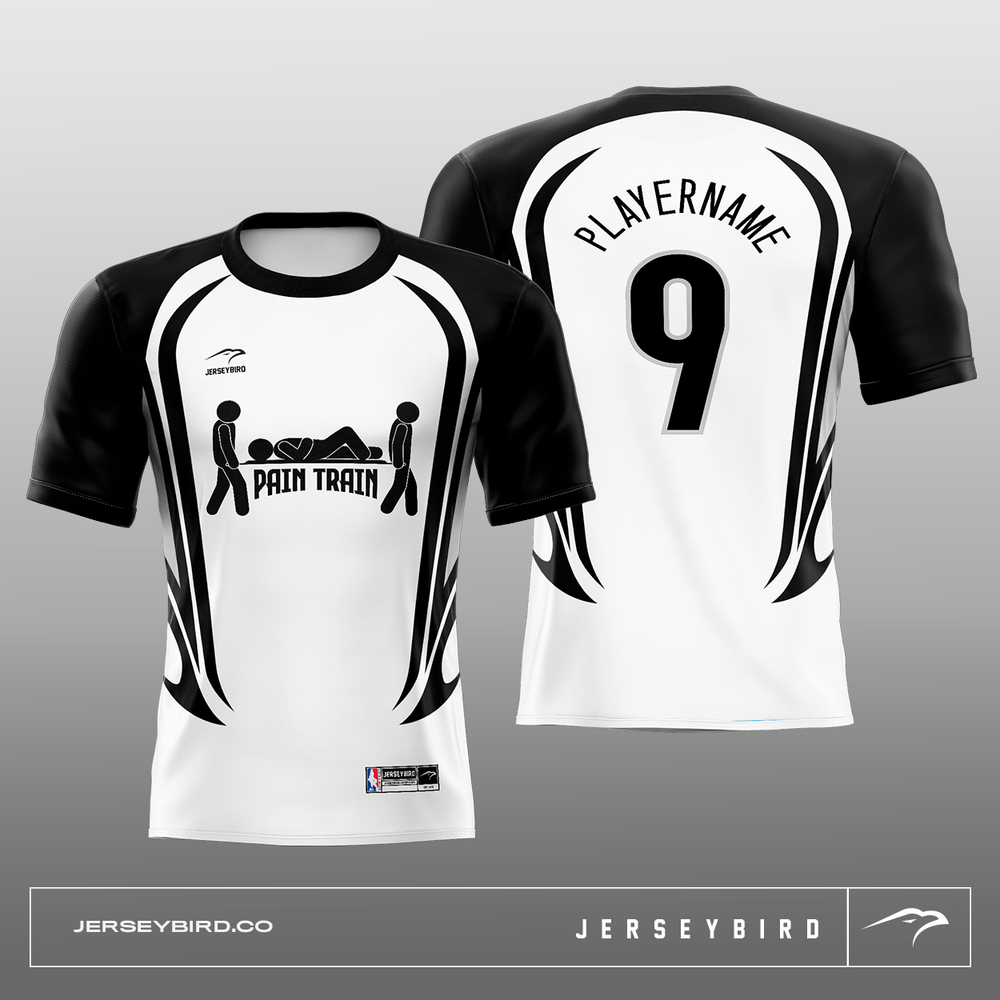 Pain Train Dodgeball Jerseys Bulk Order Expedited (7 Units) JerseyBird