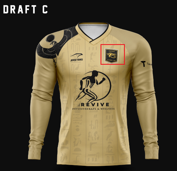 PHARAOHS FC KEEPER JERSEY WITH EMBROIDERED CREST (1 UNIT)