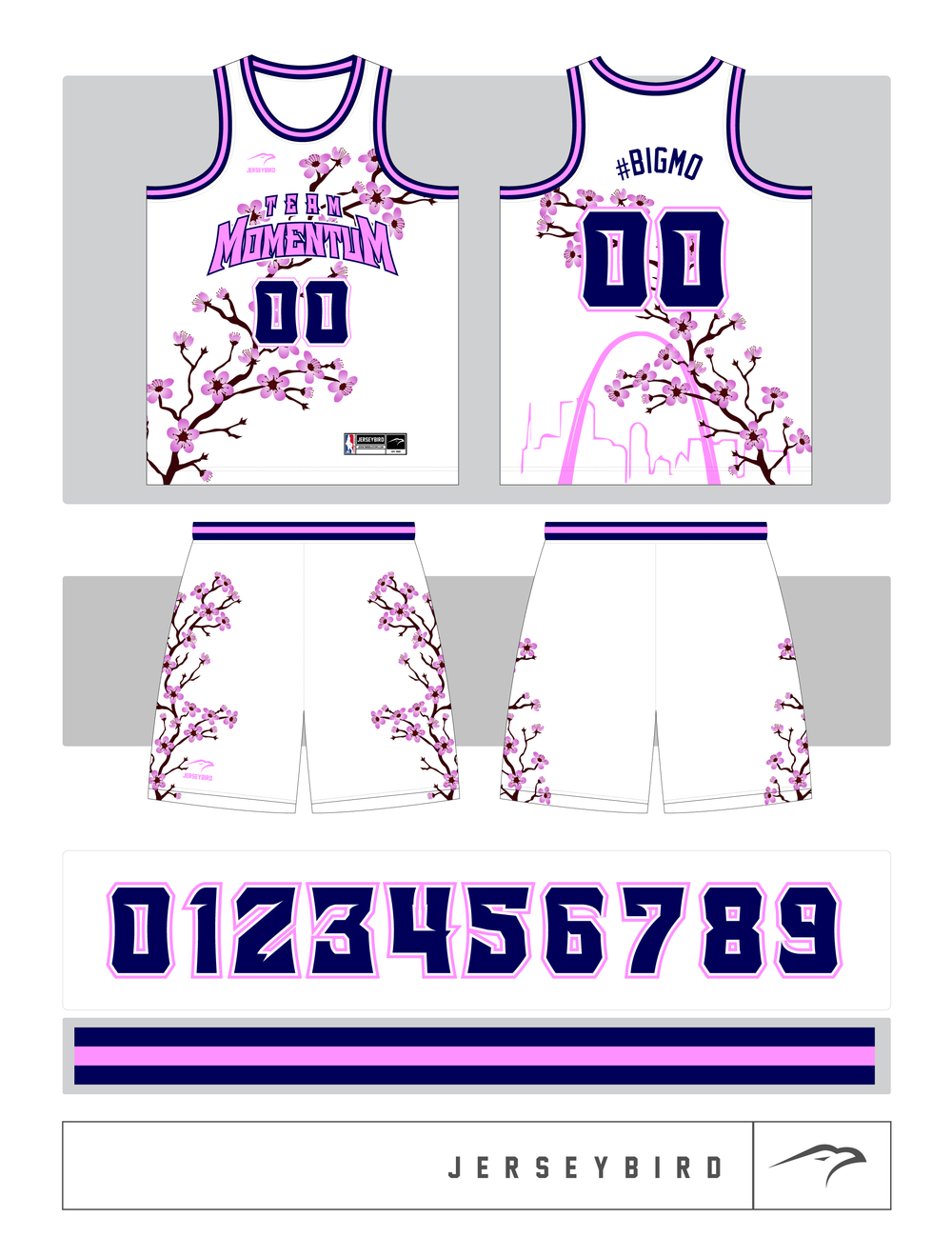 Team Momentum Sublimated Basketball Jerseys and Short (119 units)
