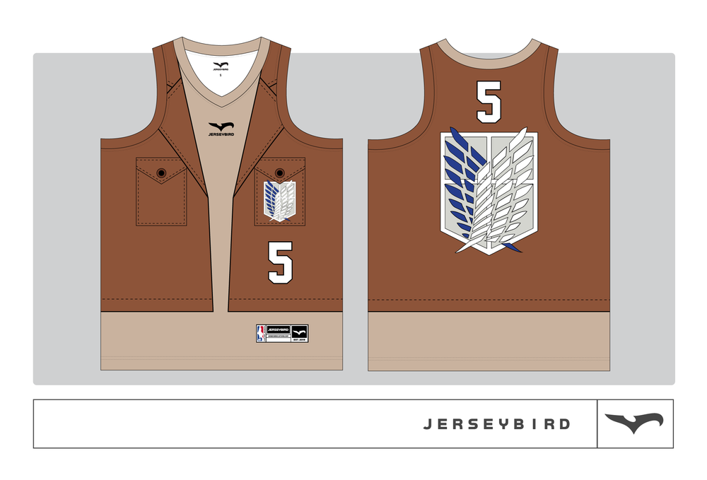 The Scout Regiment Sublimated Basketball Jerseys Bulk Order (7 Units)